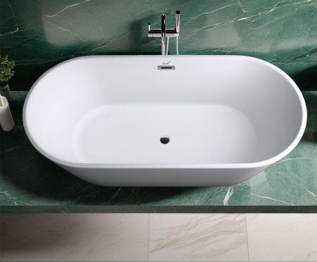 Ванна акриловая Cerutti SPA CT10509 170х75 отдельностоящая овальная с ножками