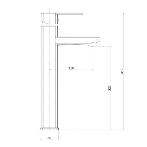 Смеситель для раковины Voda Iceberg IC25 на столешницу хром - фото 3