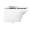 Унитаз подвесной CHARUS TORRE BIANCA EWC700-124W белый с сиденьем микролифт безободковый каскадный смыв