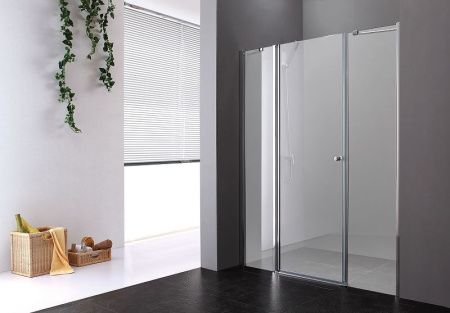 Душевая дверь Cezares ELENA ELENA-W-B-13-40+60/40-P-Cr-L 140х195 стекло рифленое профиль хром