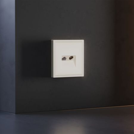 Накладка для розетки TV+RJ45 кат. 6 VOLTUM S70 VLS002713