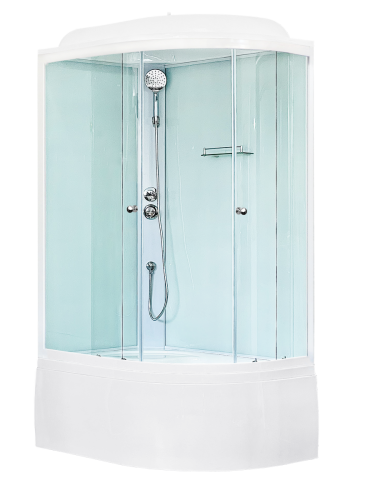 Душевая кабина Royal Bath BK RB8120BK5-WT-L 120х80 асимметричная