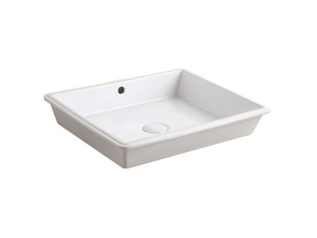 Раковина из сантехнического фаянса Simas S 60 bia 60х40 встраиваемая цвет белый