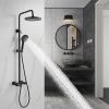 Душевая стойка Shevanik S4726H настенная цвет черный
