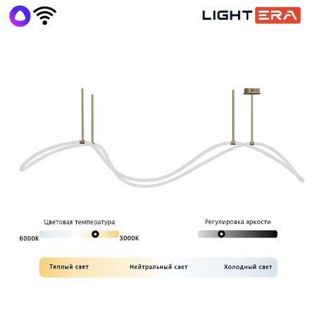 Люстра потолочная Lightera Nyasa (Ныаса) LE117L-150GB WIFI
