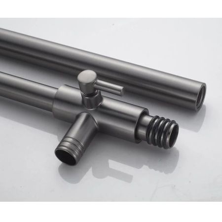 Душевая стойка Knotlor KN-62/GM настенная цвет вороненая сталь
