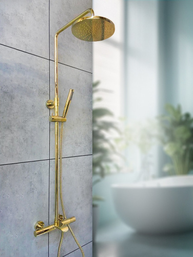 Душевая стойка AltroBagno Costanza AltroBagnoCostanza030419Or настенная цвет золото - фото 2 Душевая стойка AltroBagno Costanza AltroBagnoCostanza030419Or настенная цвет золото - фото 2