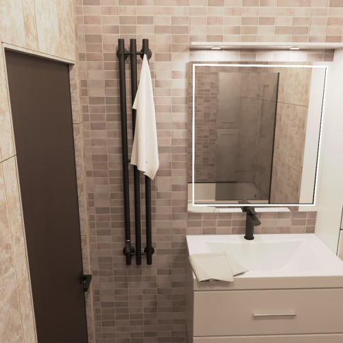 Полотенцесушитель Маргроид Inaro Inaro-12012-1049-9005L 15х120 электрический черный матовый - фото 2