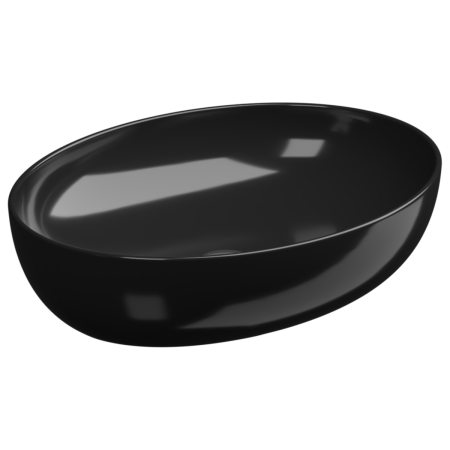 Раковина керамическая GSG Ceramic Design Easy EALAVOV55002 55х42 накладная цвет черный без отверстий под смеситель