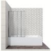 Душевая шторка на ванну Ambassador Bath Screens 16041110L 90х140 стекло прозрачное профиль хром ориентация левая