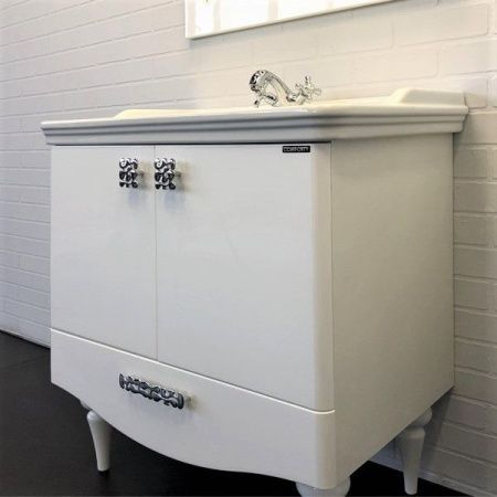 Тумба с раковиной Comforty Монако 00-00006677CF 80х50 напольная цвет белый