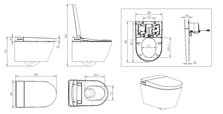 Крышка сиденье для унитаза Creavit WQ Smart KC3003.01.0000E
