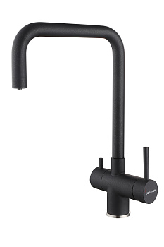 Смеситель для кухни Paulmark WETTER We213030-418 на раковину черный металлик без термостата