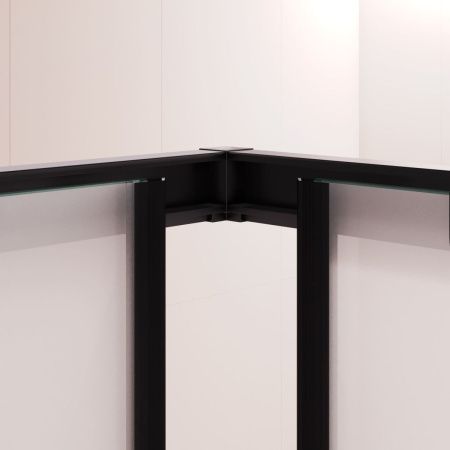 Душевой уголок RGW Passage 3508104082-24 120х80 стекло матовое профиль черный без поддона