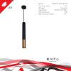 Светильник подвесной Reluce 16032-0.9-001IL LED5W BK+GD