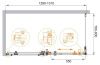 Душевой уголок Cezares STYLUS-M STYLUS-O-M-AH-1-130/80-C-Cr 130х80 стекло прозрачное профиль хром без поддона