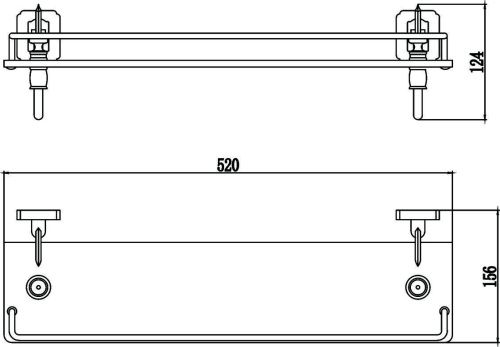 Полка в ванную комнату Savol S-006491 - фото 3