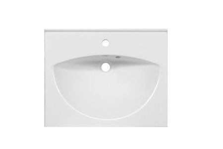 Раковина из искусственного камня Эстет Белла ФР-00014918 60х50 накладная цвет белый 1 отверстие под смеситель