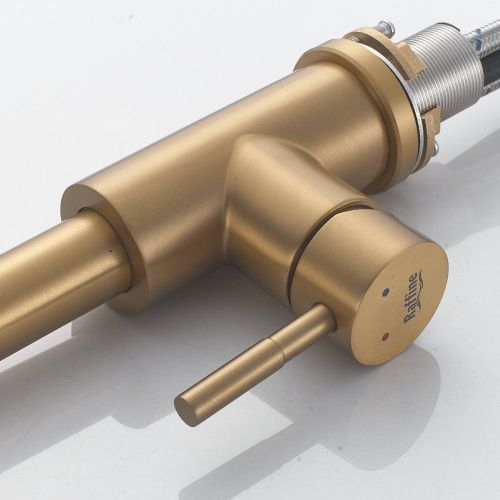 Смеситель для кухни Raffine F213G на мойку золотой сатин - фото 5