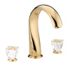 Смеситель THG Ptale de Cristal clair liser dor U6E-F01-25SG на борт ванны золото
