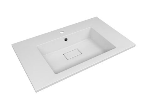 Раковина из искусственного камня Uperwood May 35480000004 80х50 полувстраиваемая цвет белый