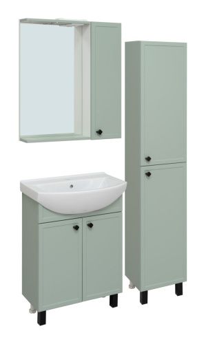 Шкаф-пенал RUNO Римини 00-00001271 35х29х180 напольный цвет зеленый - фото 3