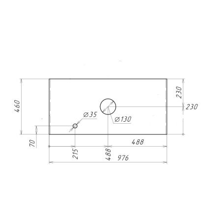 Столешница Grossman Флай 501002 100х50 накладная цвет серый