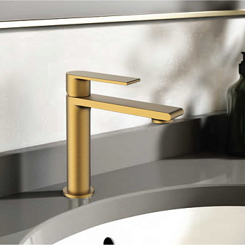 Смеситель Vincea Vogue VBF-1V1BG на раковину брашированное золото