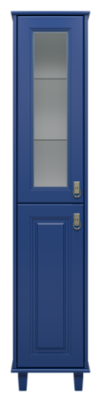 Шкаф-пенал Misty Версаль П-Вер05035-111ВСЛ 40х180 напольный цвет синий