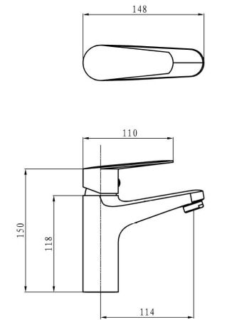 Смеситель Esko LL26 на раковину хром