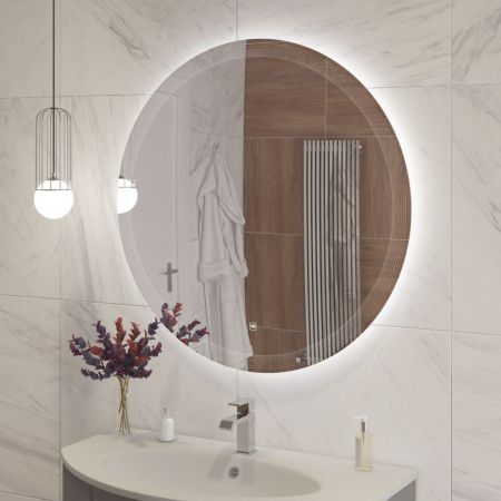 Зеркало с подсветкой Cezares ECO CZR-SPC-ECO-900-LED-TCH 90х90 подвесное