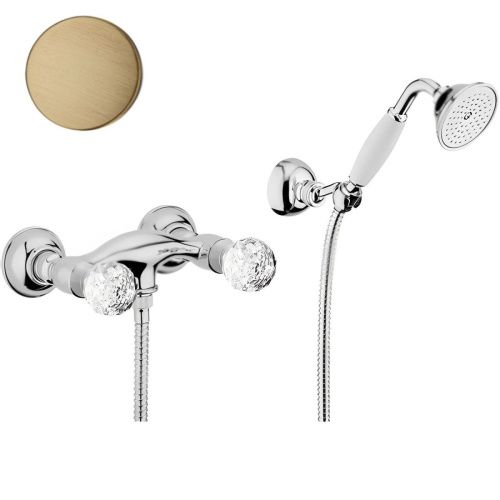 Смеситель для ванны и душа Webert Karenina KA760101065 настенный бронза - фото 2