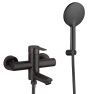 Смеситель для ванны и душа Fmark FS8304H настенный черный