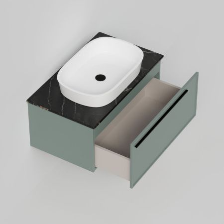 Тумба со столешницей La Fenice ELBA NFNC-01-ELB-G-80-3-GB 80х50 подвесная цвет синий/серый