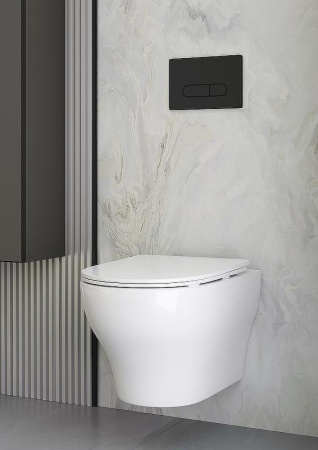 Унитаз подвесной Boheme Fiore 978-SET-2-MW цвет белый матовый с сиденьем микролифт безободковый смыв торнадо