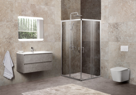 Душевой уголок BelBagno UNIQUE UNIQUE-A-2-85/100-C-Cr стекло прозрачное 5 мм