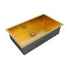 Кухонная мойка Paulmark GERBERG 74 UNI PM257444-BG 70х40 цвет золото поверхность брашированная