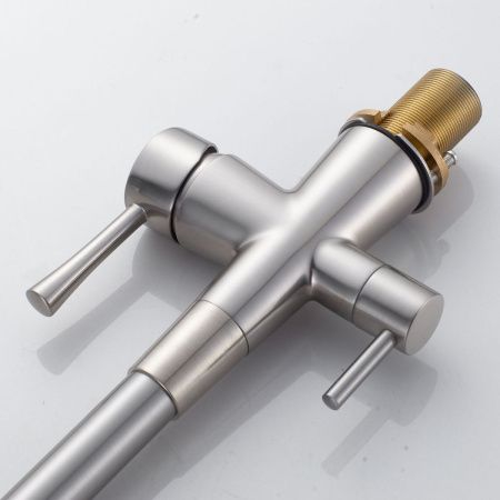 Смеситель для кухни Shevanik S528L на мойку сатин