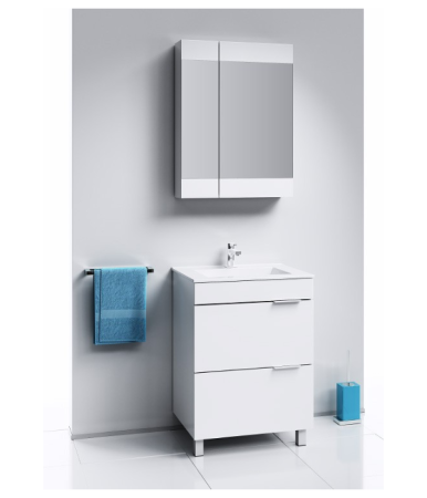 Тумба под раковину Aqwella Y Br.01.06/2/W 60х40 напольная цвет белый