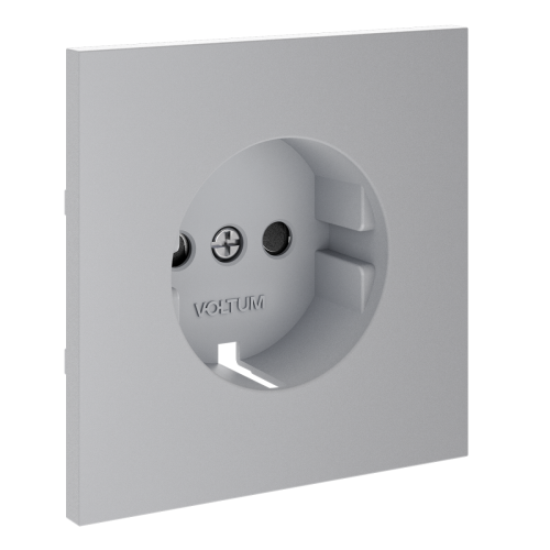 Накладка для розетки с заземлением и защитными шторками VOLTUM S70 VLS000716 - фото 3