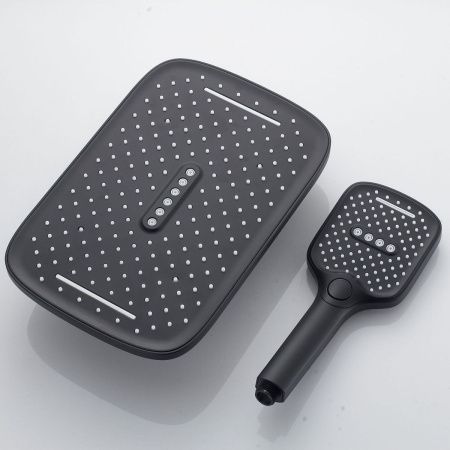 Душевая система Shevanik S4135H встраиваемая в стену цвет черный