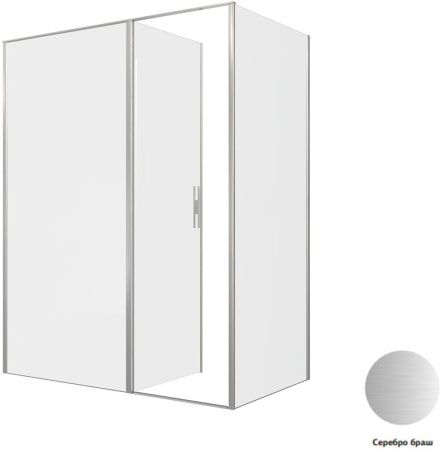 Душевой уголок Allen Brau Priority 3.31038.BA + 3.31044.BA 160х90 стекло прозрачное профиль серебро без поддона