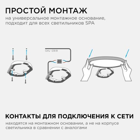 Настенно-потолочный светильник Apeyron Spa (Спа) 18-143