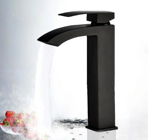 Смеситель ALMAes Luara TVZ-0901 на раковину черный - фото 2