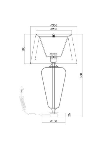 Светильник настольный Maytoni Verre Z005TL-01CH - фото 2