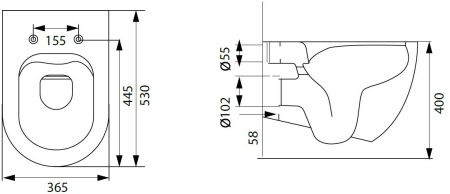 Чаша унитаза подвесная Allen Brau Reality 4.32006.20 цвет белый без сиденья безободковая каскадный смыв