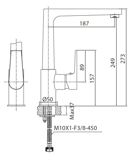 Смеситель для кухни Creavit SR8500 на мойку хром - фото 2