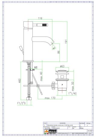 Смеситель Fiore Xenon 44OO5283 на раковину золото