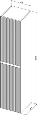 Шкаф-пенал Aquanet Альтера 00337158 30х160 подвесной цвет белый