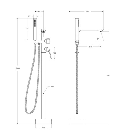 Смеситель Cezares COMFORT COMFORT-VDP-01 напольный хром
